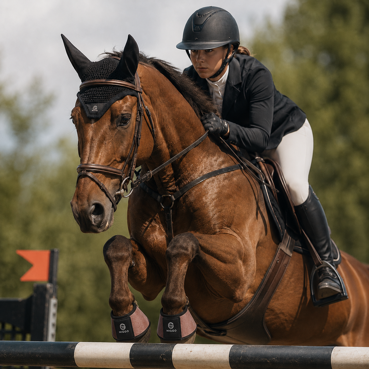 MIGGO HufHeld Hufglocken & Springglocken für Pferde und Ponys – Robuste Glitzer-TPU Hufglocken mit weicher Neoprenpolsterung | XS–XL| Rosé