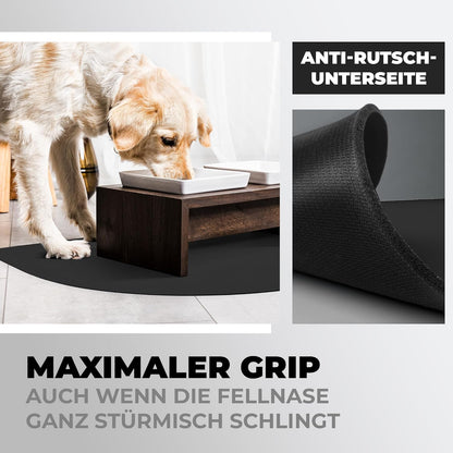 Miggo® Saugfähige Premium Napfunterlage Halbrund  - Schwarz