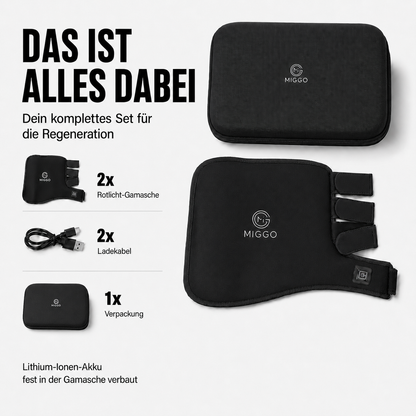 MIGGO LED-Rotlichtgamaschen Pferd 660/850 nm – für Muskeln, Sehnen & Gelenke zur Regeneration | Doppelpack