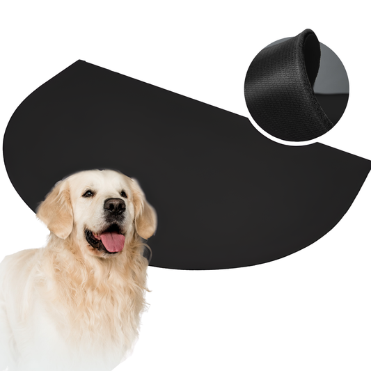 Miggo® Saugfähige Premium Napfunterlage Halbrund  - Schwarz