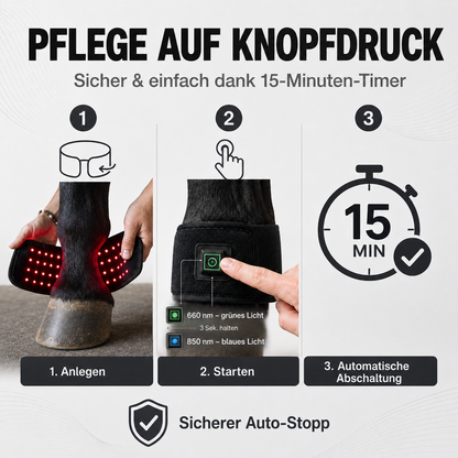 MIGGO LED-Rotlichtgamasche Pferd 660/850 nm – für Huf & Gelenke zur Regeneration
