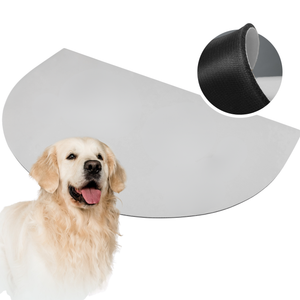 Miggo® Saugfähige Premium Napfunterlage Halbrund  - Grau