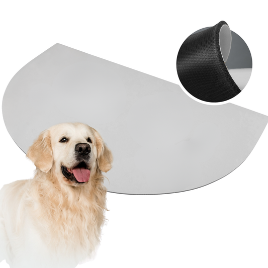 Miggo® Saugfähige Premium Napfunterlage Halbrund  - Grau